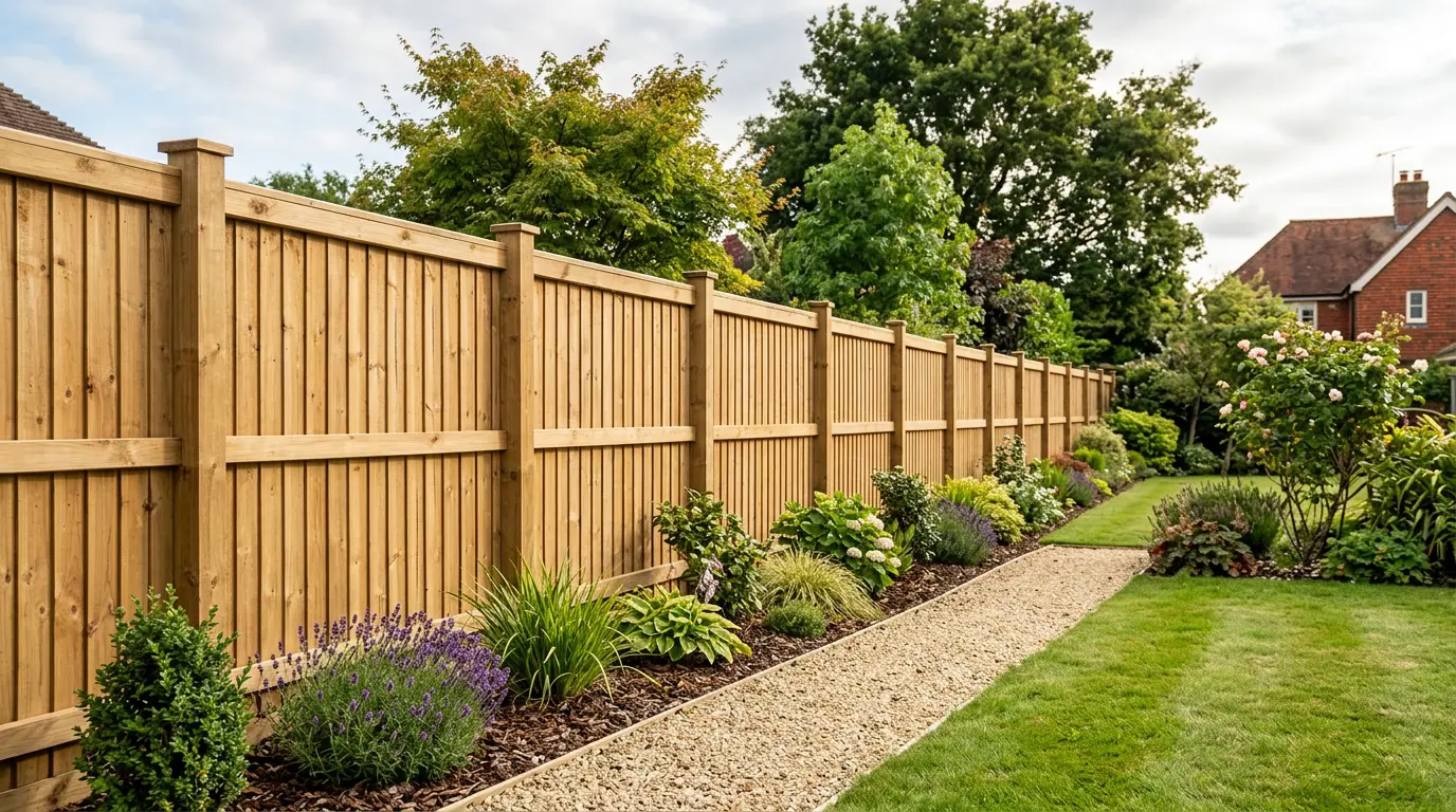 Wooden fence construction